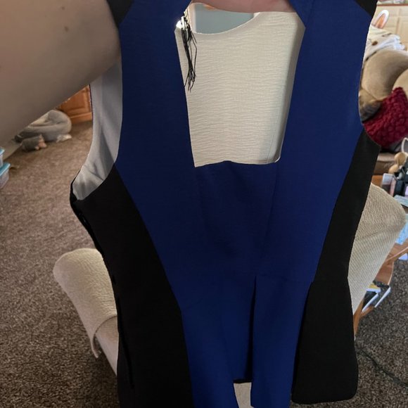 H&M Blue and Black Sleeveless Blouse - Picture 3 of 3